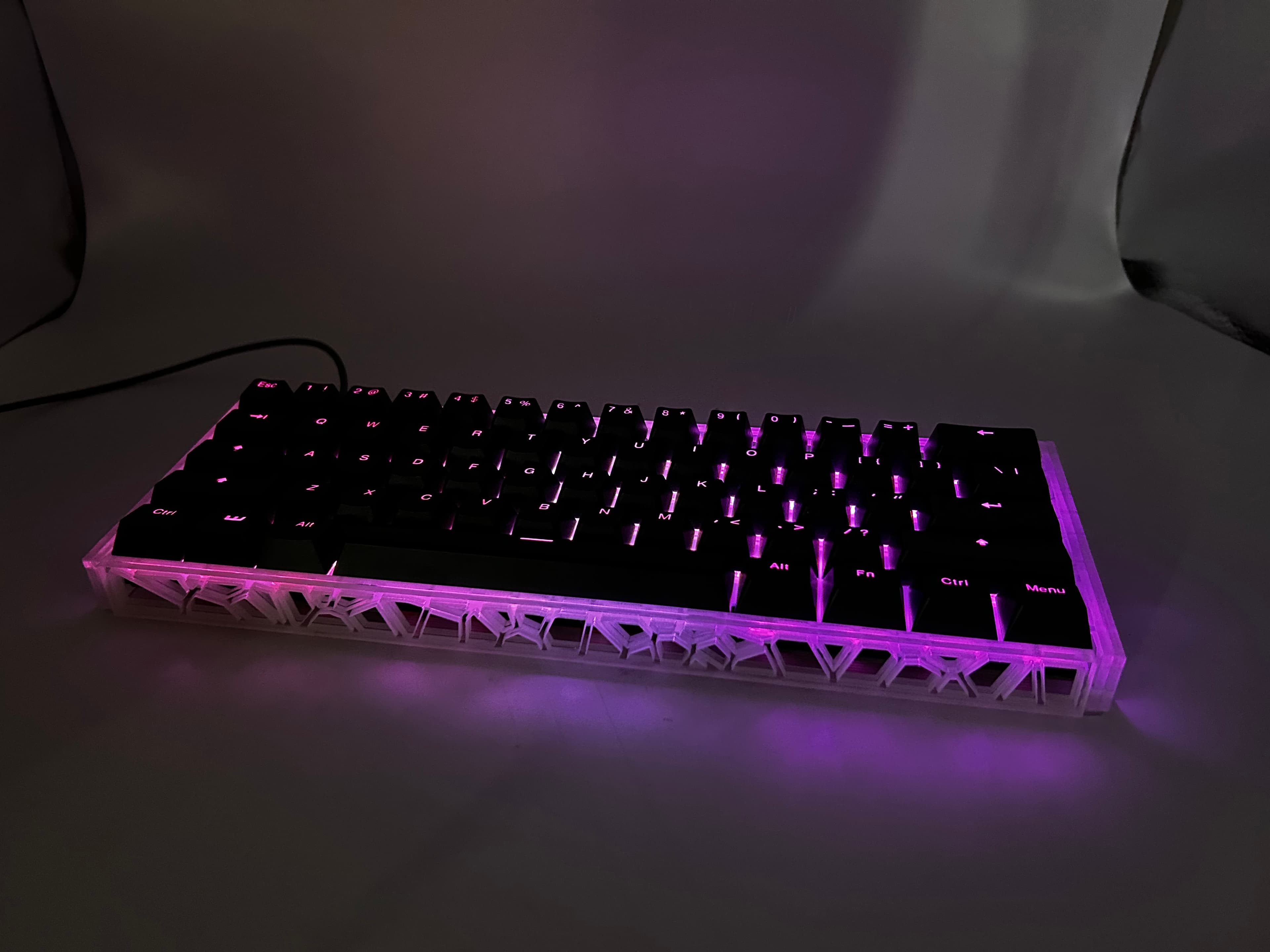 Crystal keyboard — assembled